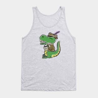 Tyrannosaurus Dinosaur The Actor Cartoon Cut Character Tank Top